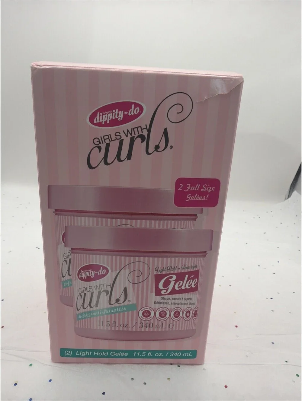 2 Jars Dippity-do Girls with Curls Gelee 11.5 oz (New in box)